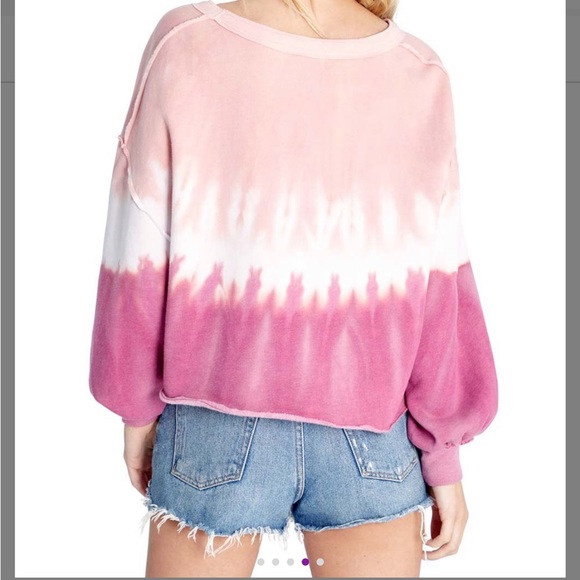 NEW IN PACKAGE- WILDFOX Olivia Sweatshirt in Ruby Dove Dye - Picture 5 of 5